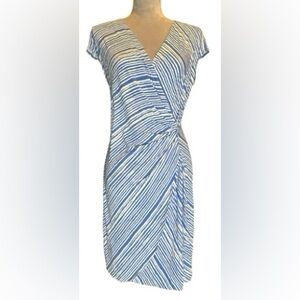 Tommy Bahama blue and white wrap dress. Size M